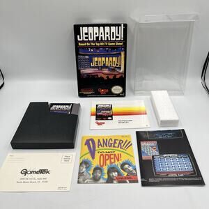 Jeopardy! Nintendo Entertainment System 1988 NES Complete w/Manual Near Mint